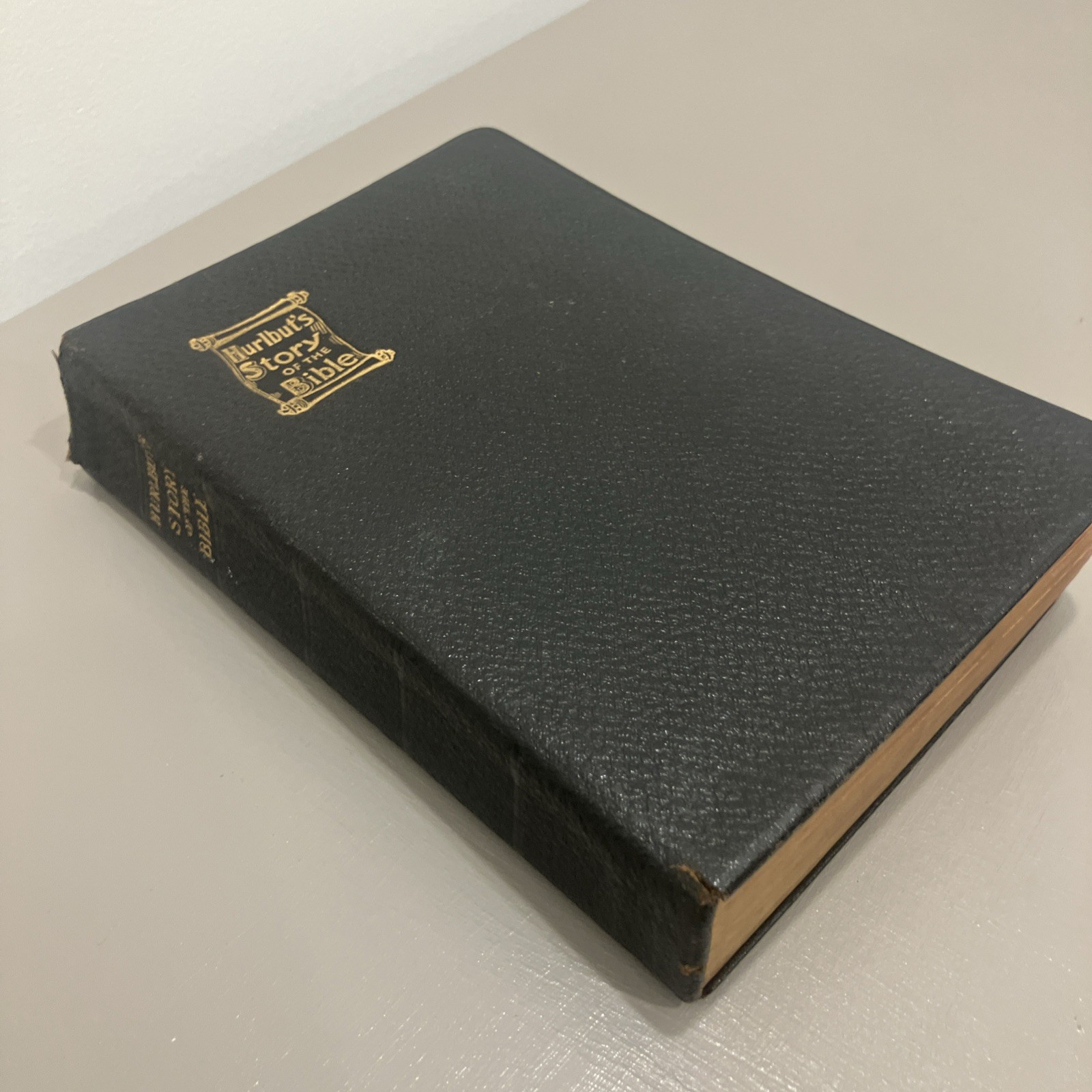 Hurlbut’s Story of the Bible 1932 Edition Black Faux Leather Illustrated..