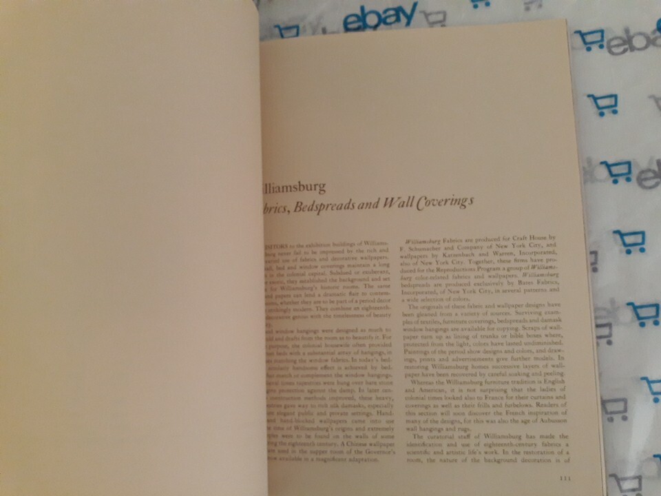 ?Williamsburg Reproduction Interior Designs for Today’s Living Craft House 1976