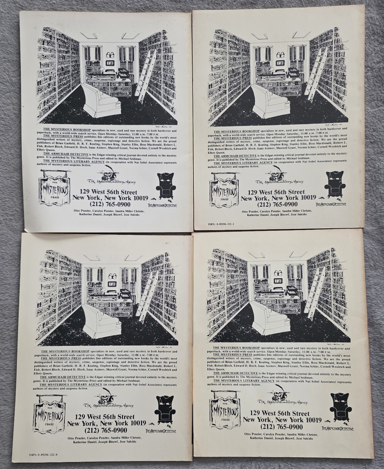 The Armchair Detective LOT of 4 Mystery Magazines Vol 16-17 1983-1984 Mysterious