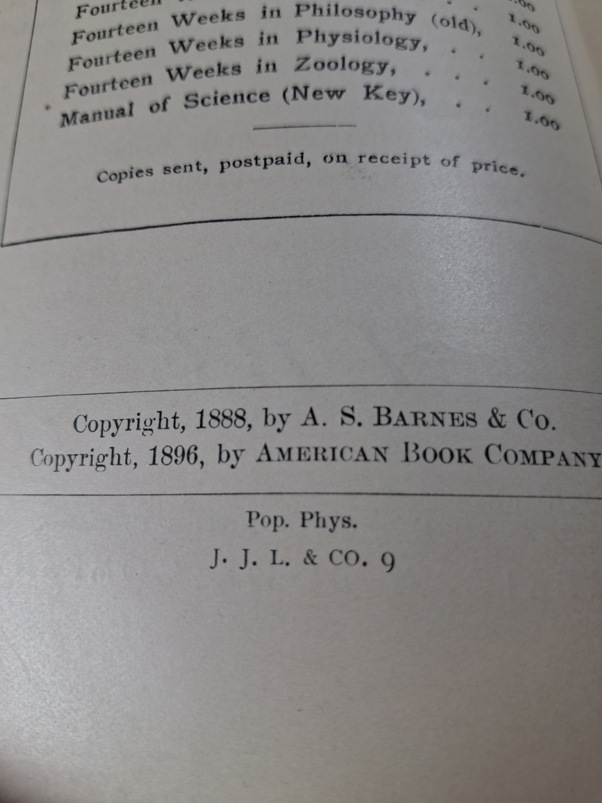 Steele’s Popular Sciences Physics J Dorman Steele 1896 American Book Co. HC