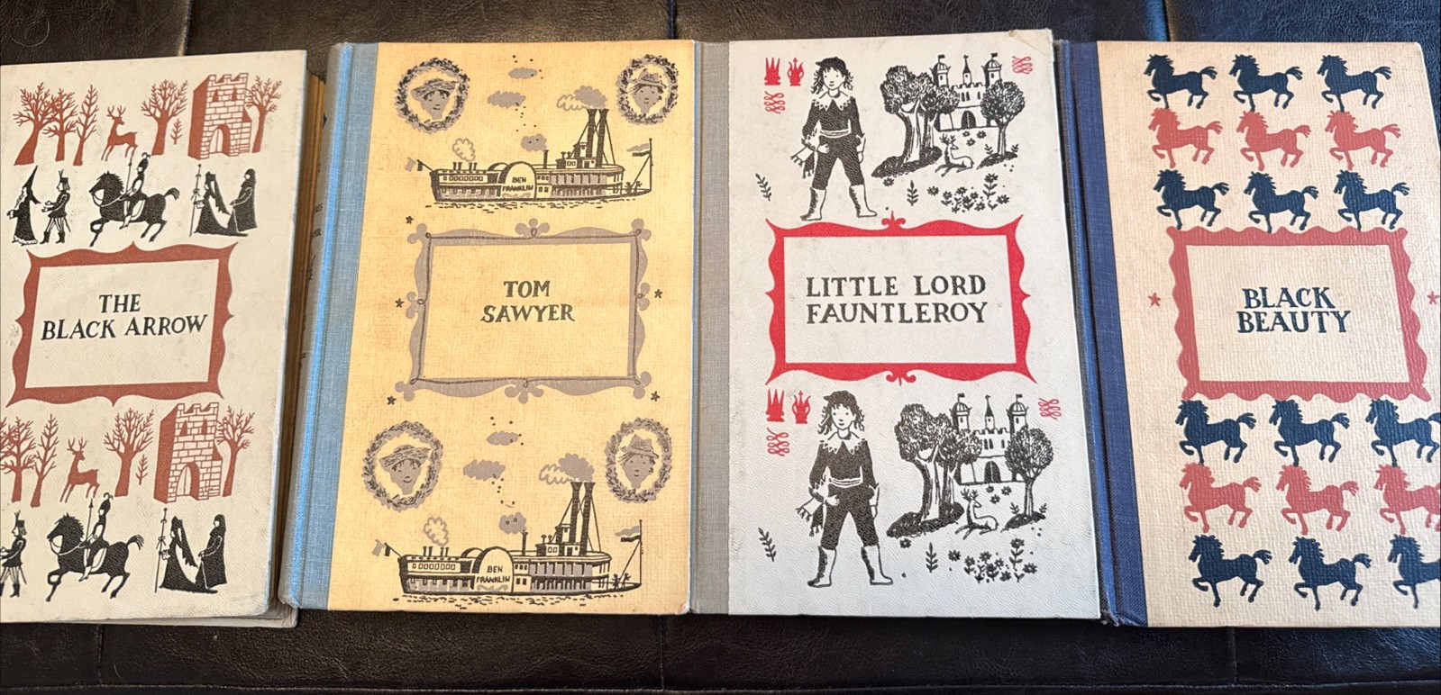 Vintage 1940s- 1950s Junior Deluxe Edition Books Lot of 4 HC Children’s Classics