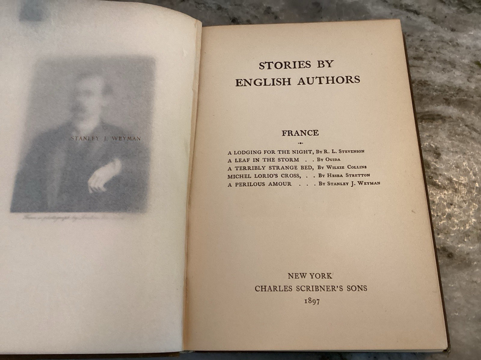 1897 Stories By English Authors – France HC Book