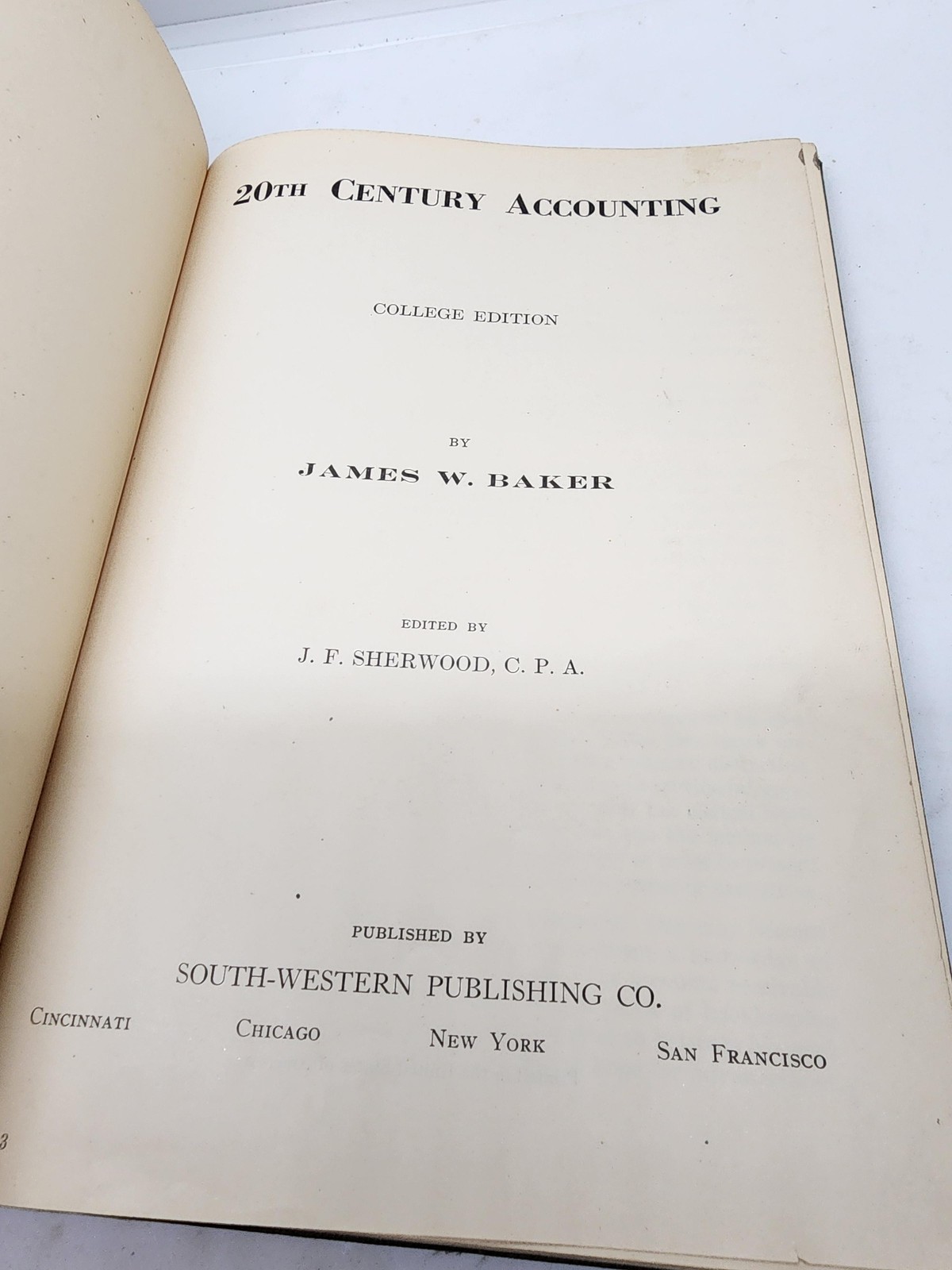 Vintage 1929 20th Century Accounting College Book 1st Edition HC Collectible