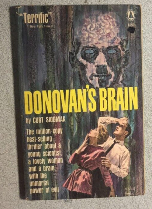 DONOVAN’S BRAIN by Curt Siodmak (1961) Popular Library movie paperback 1st