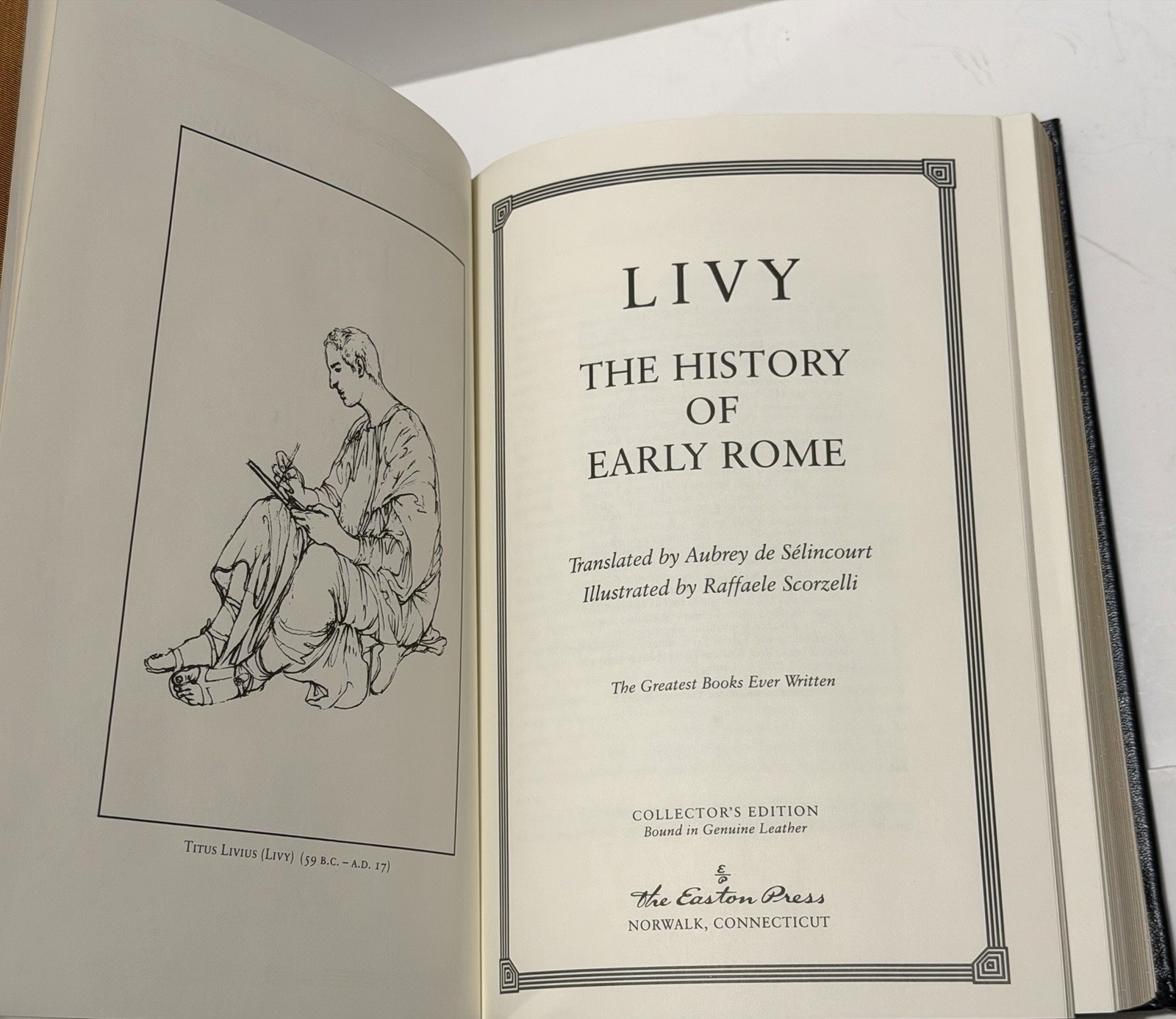 LIVY THE HISTORY OF EARLY ROME 1978 Easton Press Leather Bound 100 Greatest Bks