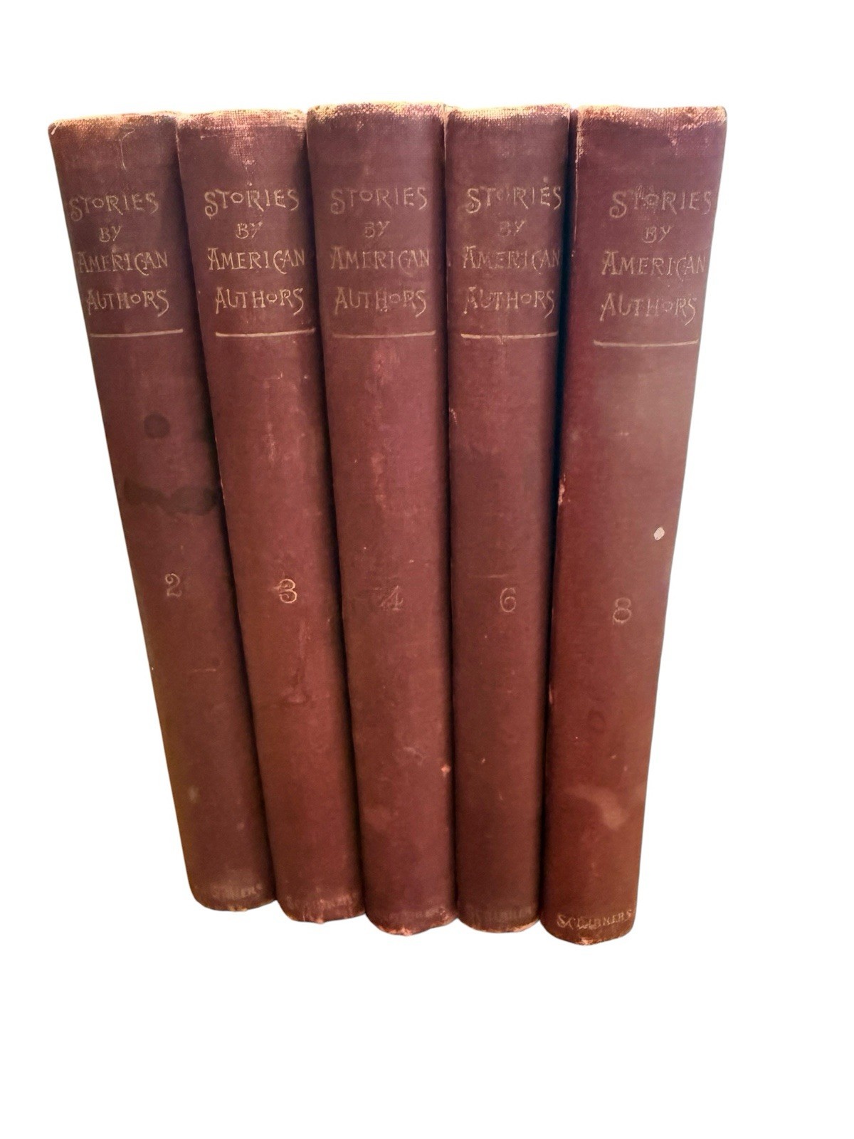 Antique 1896 Stories by American Authors Mixed Volumes 2 3 4 6 8 Decor