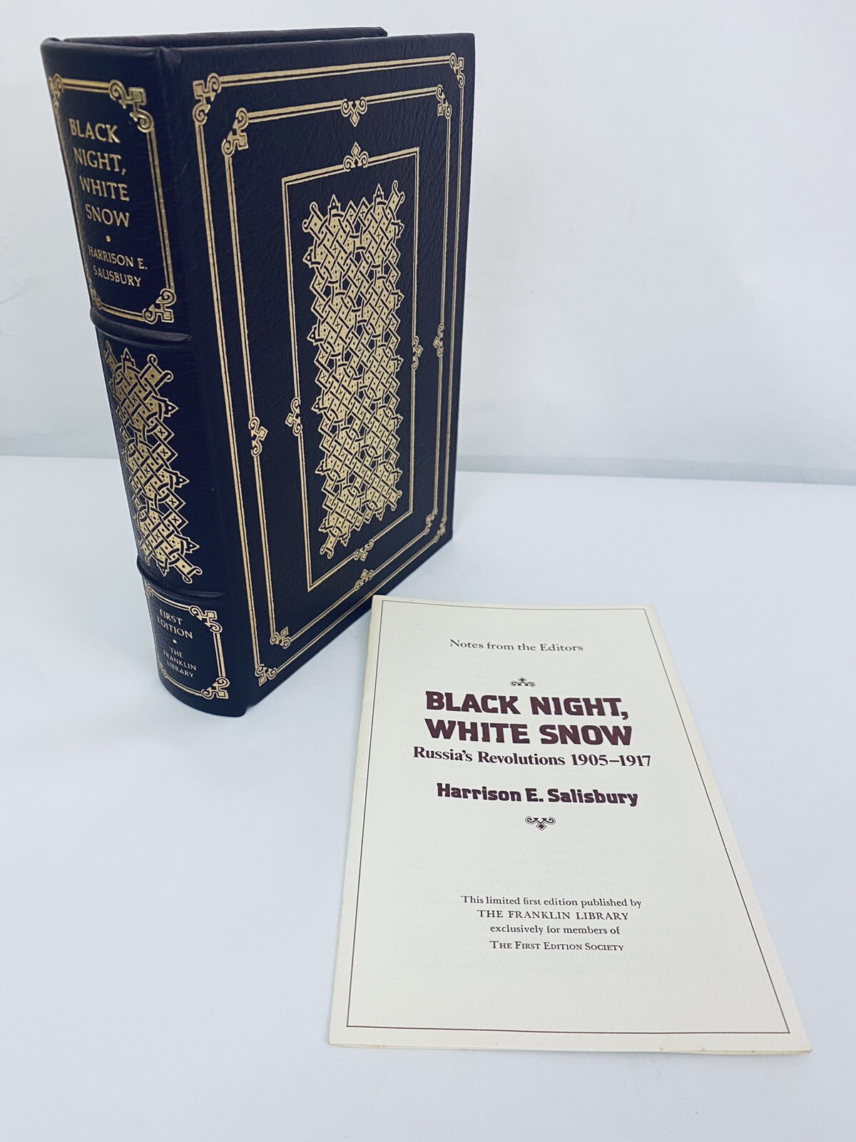 Franklin Library Frist Edition Society Black Night White Snow Harrison Salisbury