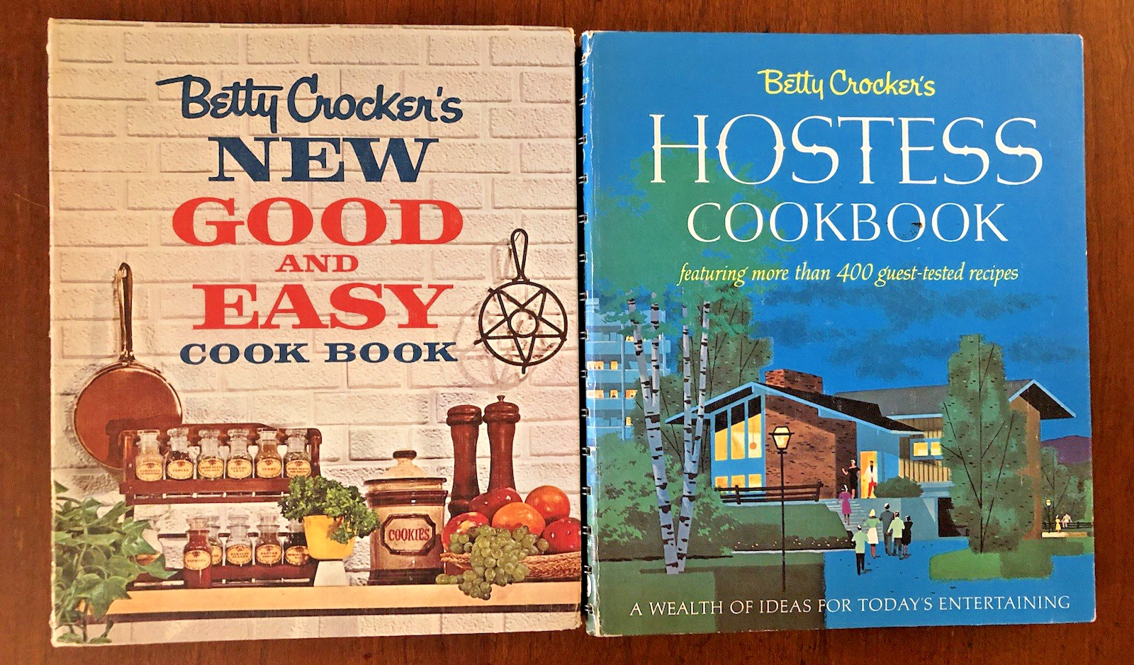 Betty Crocker’s Hostess Cookbook 1967 1st Ed, 2nd Print & Good & Easy 1962 MCM