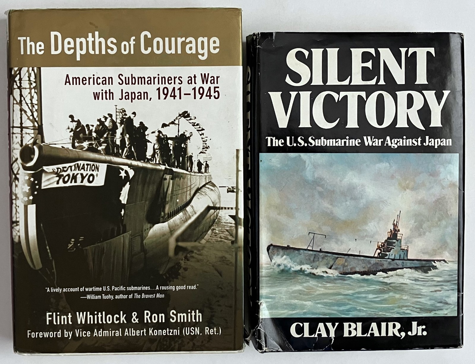 WWII Submarine Warfare Book Lot – Silent Victory + Depths of Courage – US Navy