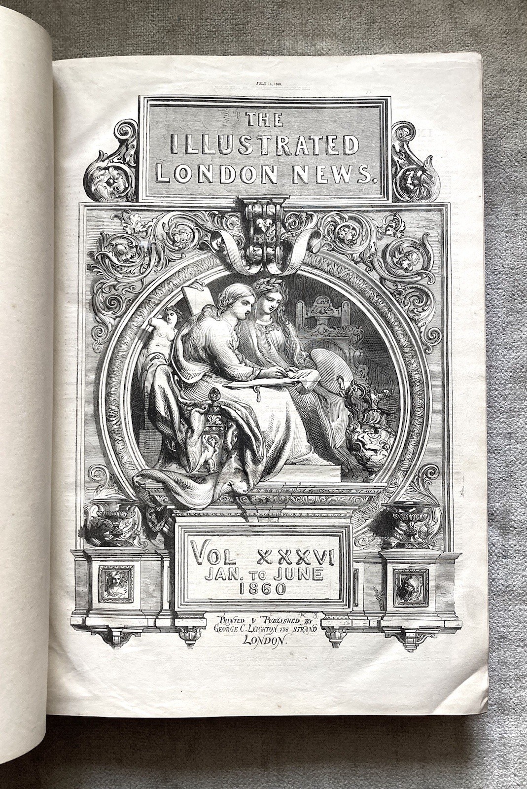 Antique, Illustrated London News, 1860, Jan. To June, Good+ Cond.