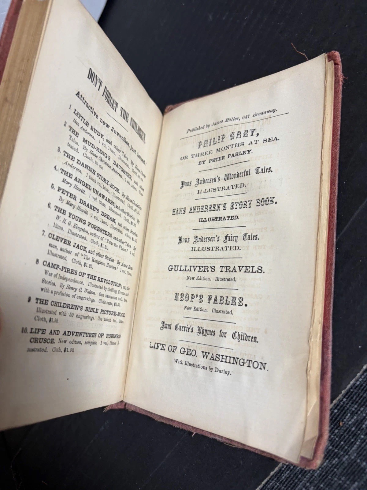Aesop’s Fables Illustrated 130 Engravings James Miller c1854 HC Samuel Croxall