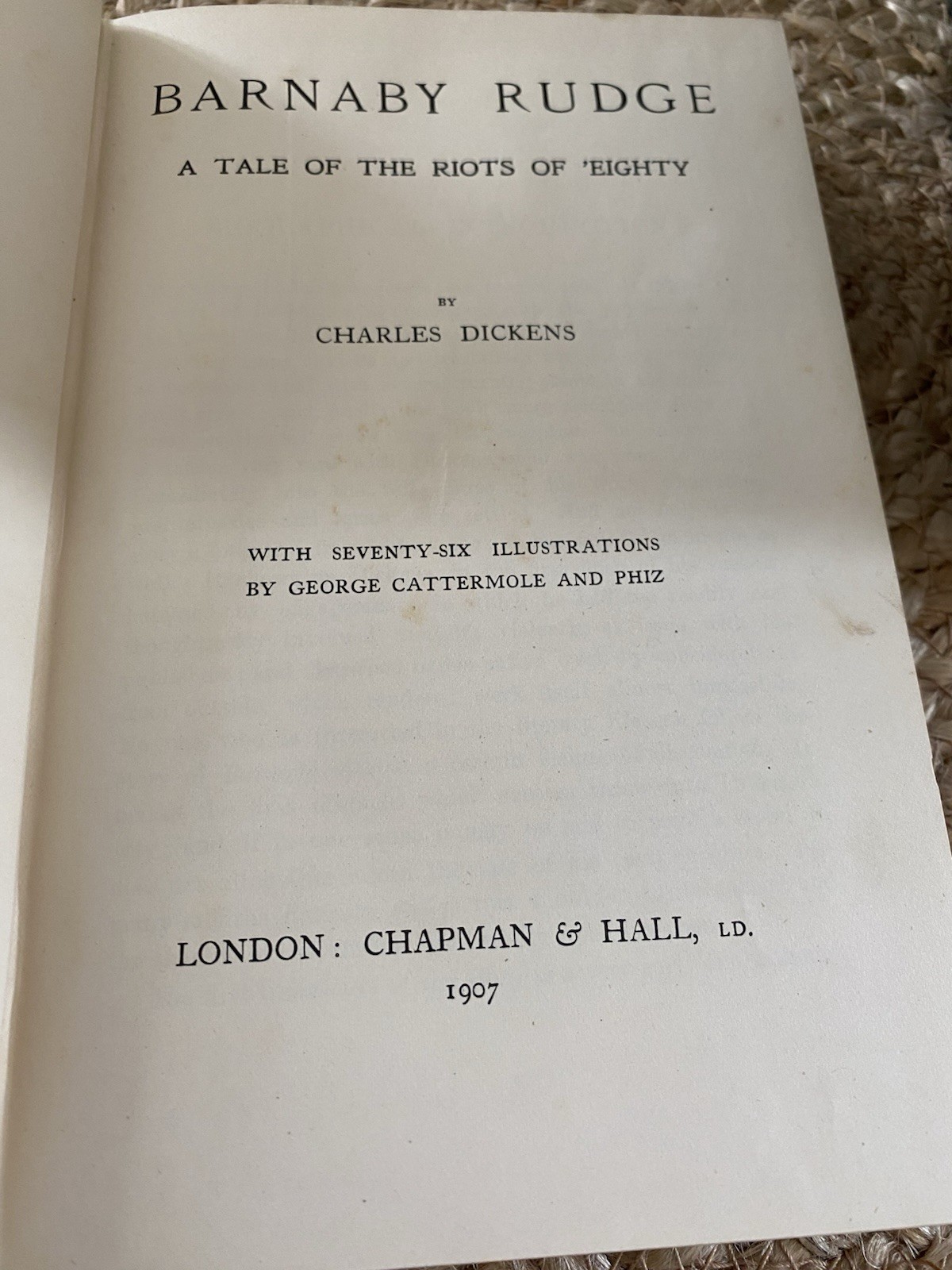 Set of 5 Vintage Antique 1907 Charles Dickens Books