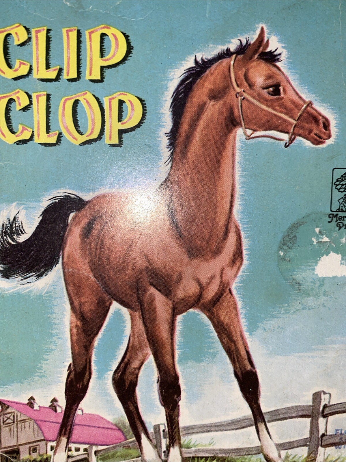 Clip Clop 1958 Children’s Book Vtg Paperback MCM Retro