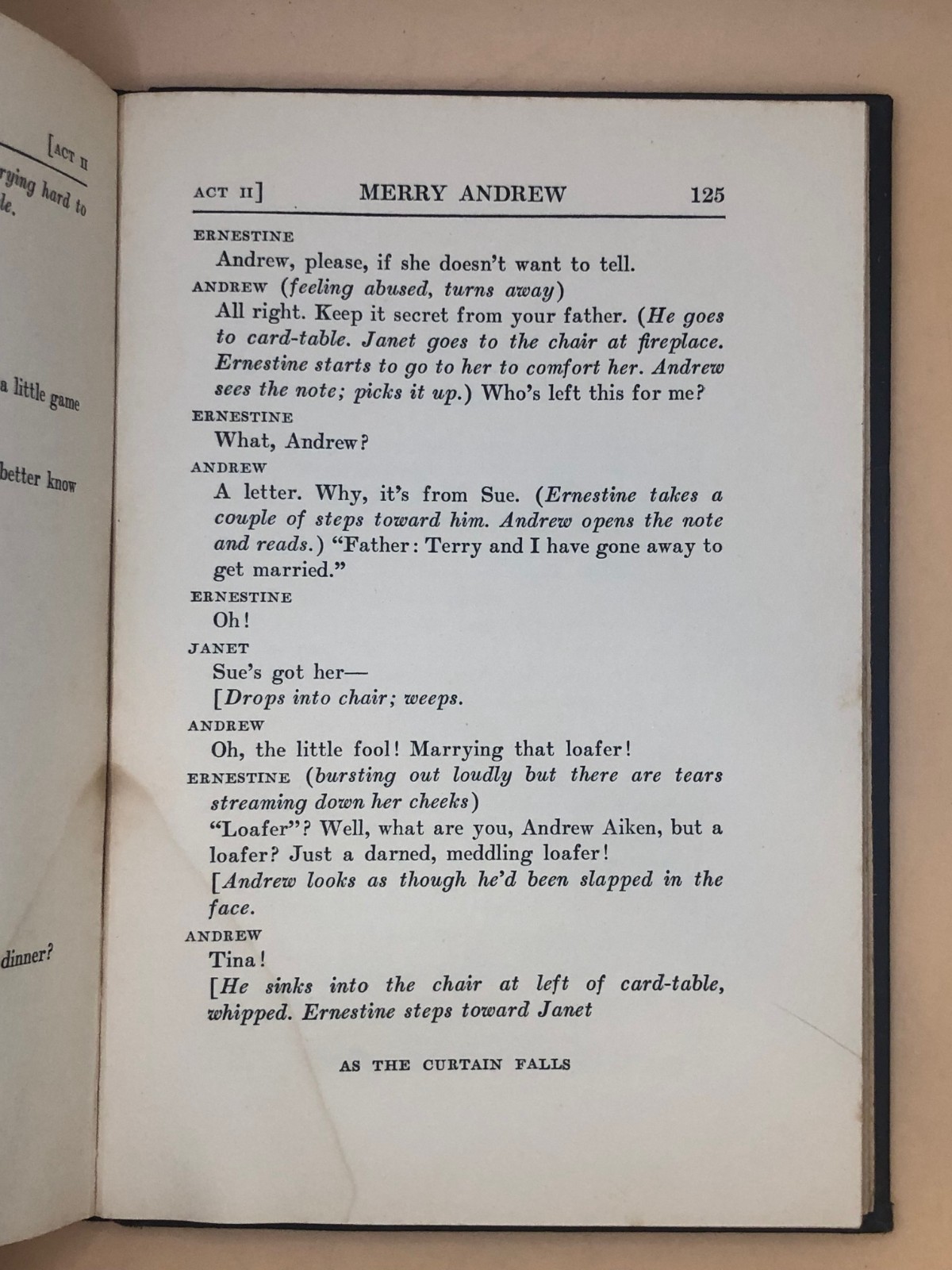 ANTIQUE Merry Andrew 3 Act Comedy Lewis Beach 1ST RARE OLD VINTAGE ANTIQUE VTG
