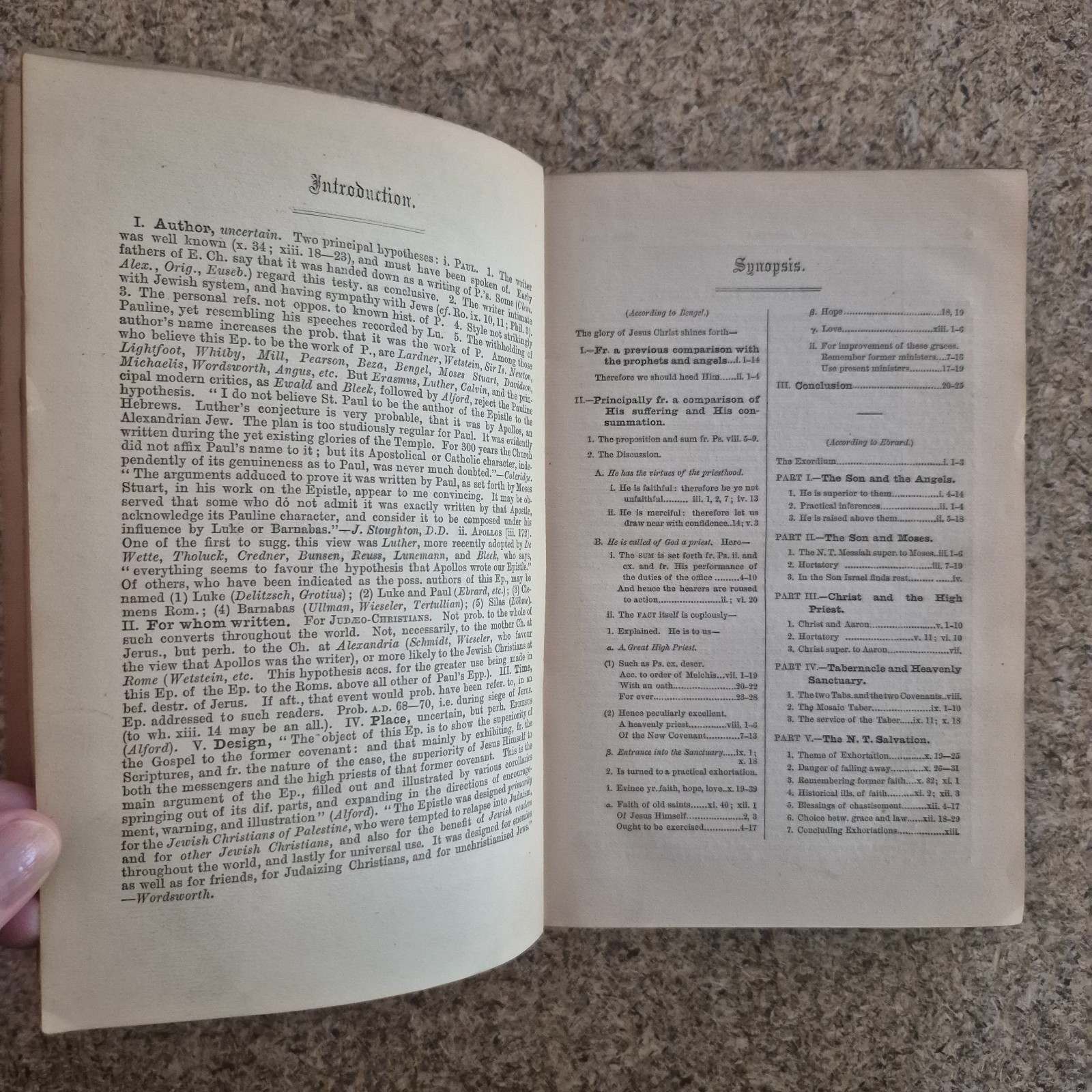 BIBLICAL MUSEUM – James Comper Gray Volume 5 1873 The Epistle To The Hebrews