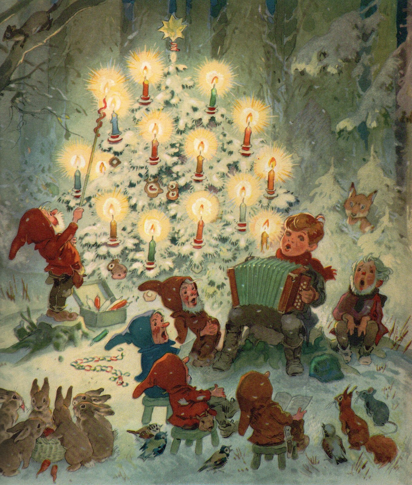 FRITZ BAUMGARTEN beautiful Christmas book Christmas gnomes elves
