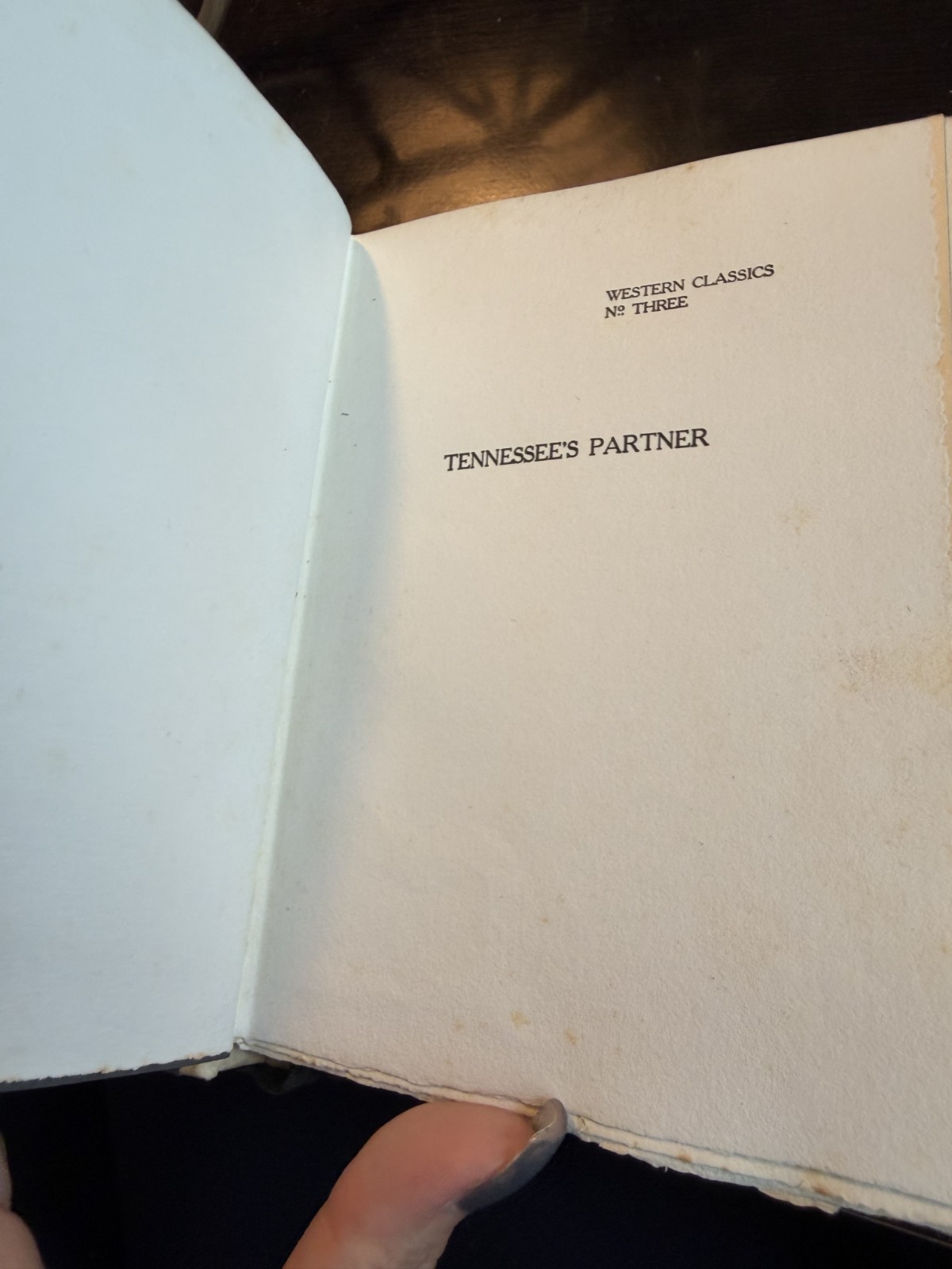 Tennessee’s Partner 1907 Bret Harte Paul Elder Western Classics No III Rare
