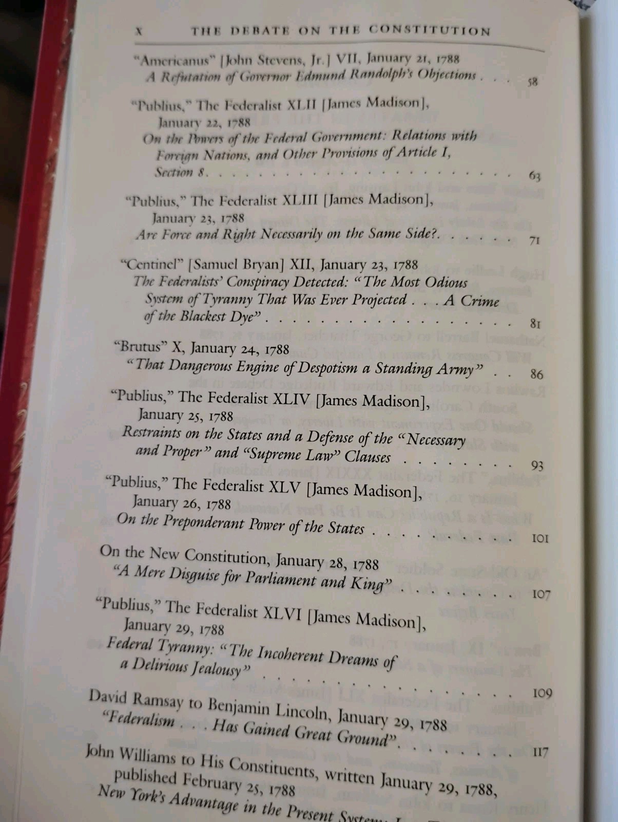 DEBATE ON THE CONSTITUTION Part 2 Gryphon Editions LEATHER Classics of Liberty