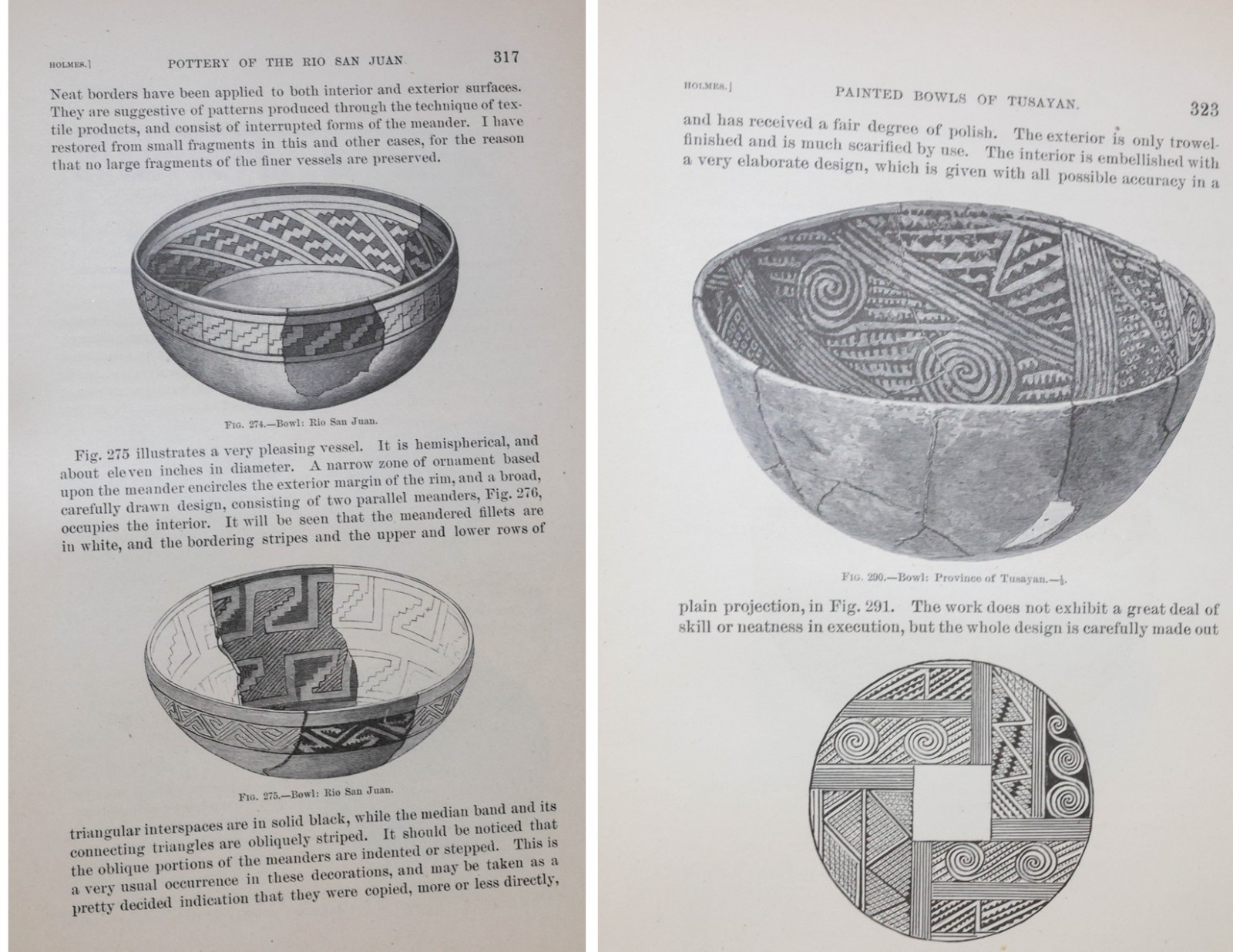 Antique Book 1882-83 Smithsonian Bureau of Ethnology Vol #4 Pictographs Pottery
