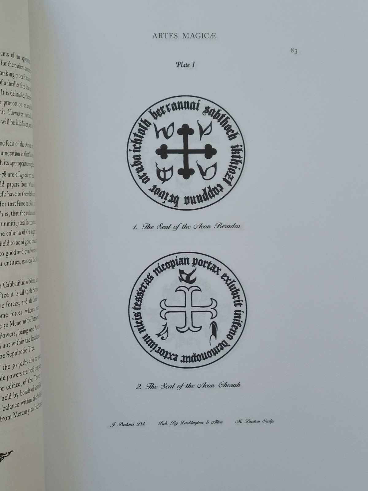 Artes Magicae Occult Book Witchcraft Sorcery Magick; John Parkins, Esq.