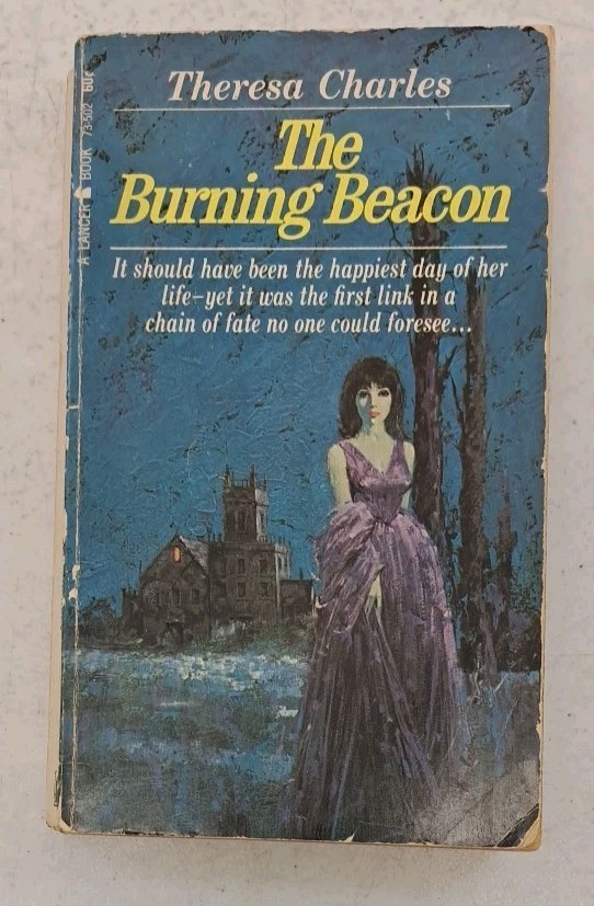 RARE Vintage Gothic Paperback-The Burning Beacon-Theresa Charles-1966-Swatridge