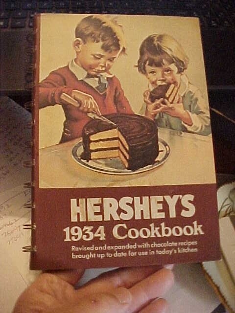 HERSHEY’S 1934 COOKBOOK (1992 REPRINT, Updated Pics (1971 Rev copy