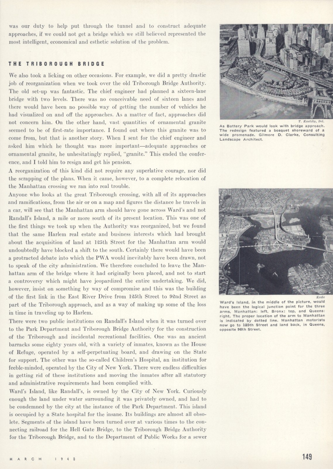 1940 Article * The Changing City by Robert Moses New York’s „Master Builder“