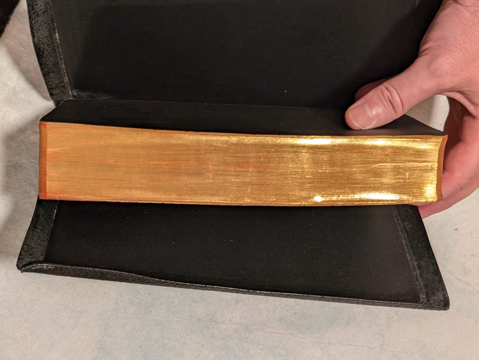 King James Bible, Gold Edges, A.J. Holman Company. Vintage Leather Cover.