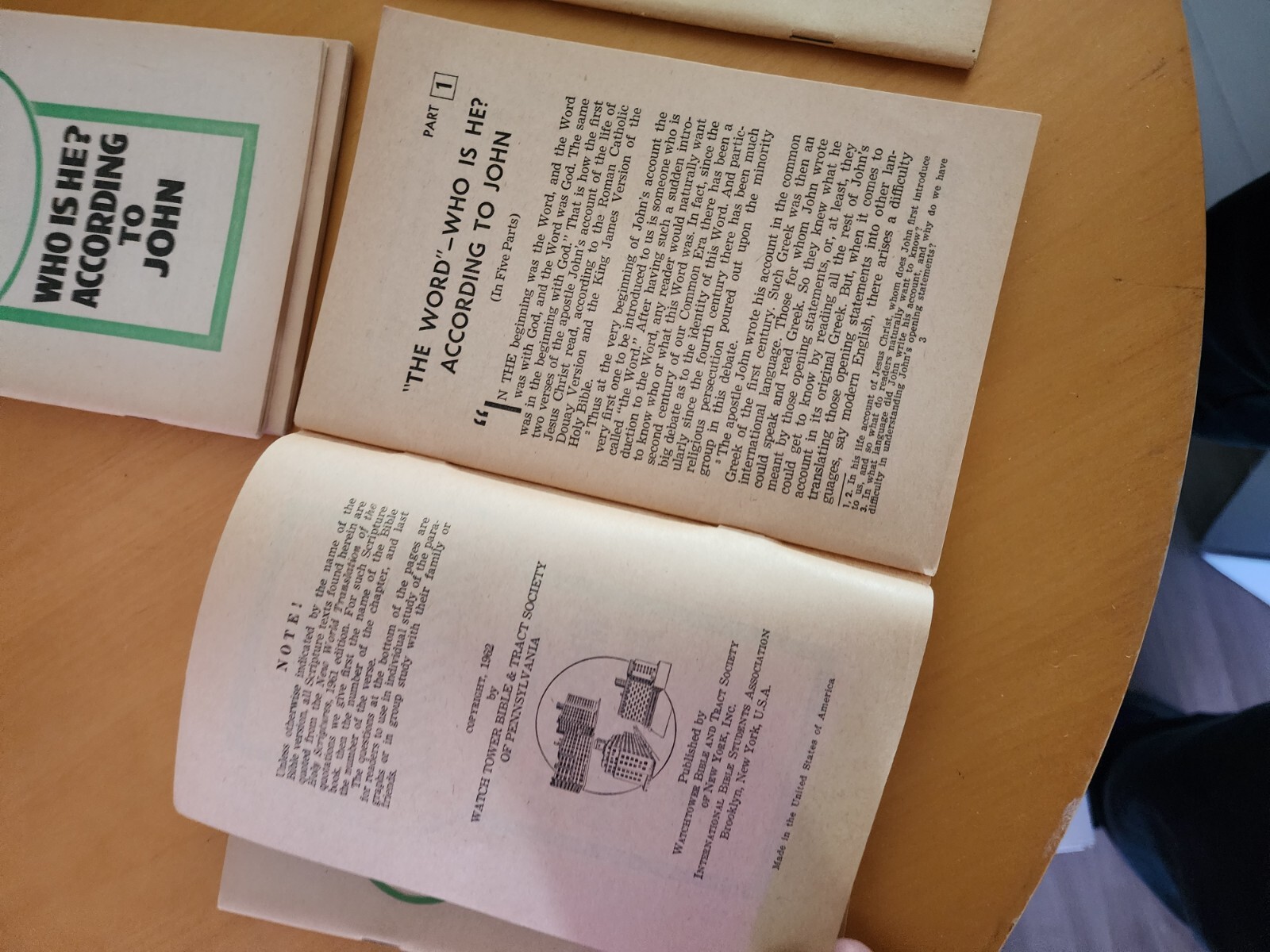 1962 The Word Who Is He? According to John Watchtower Bible and Tract Society