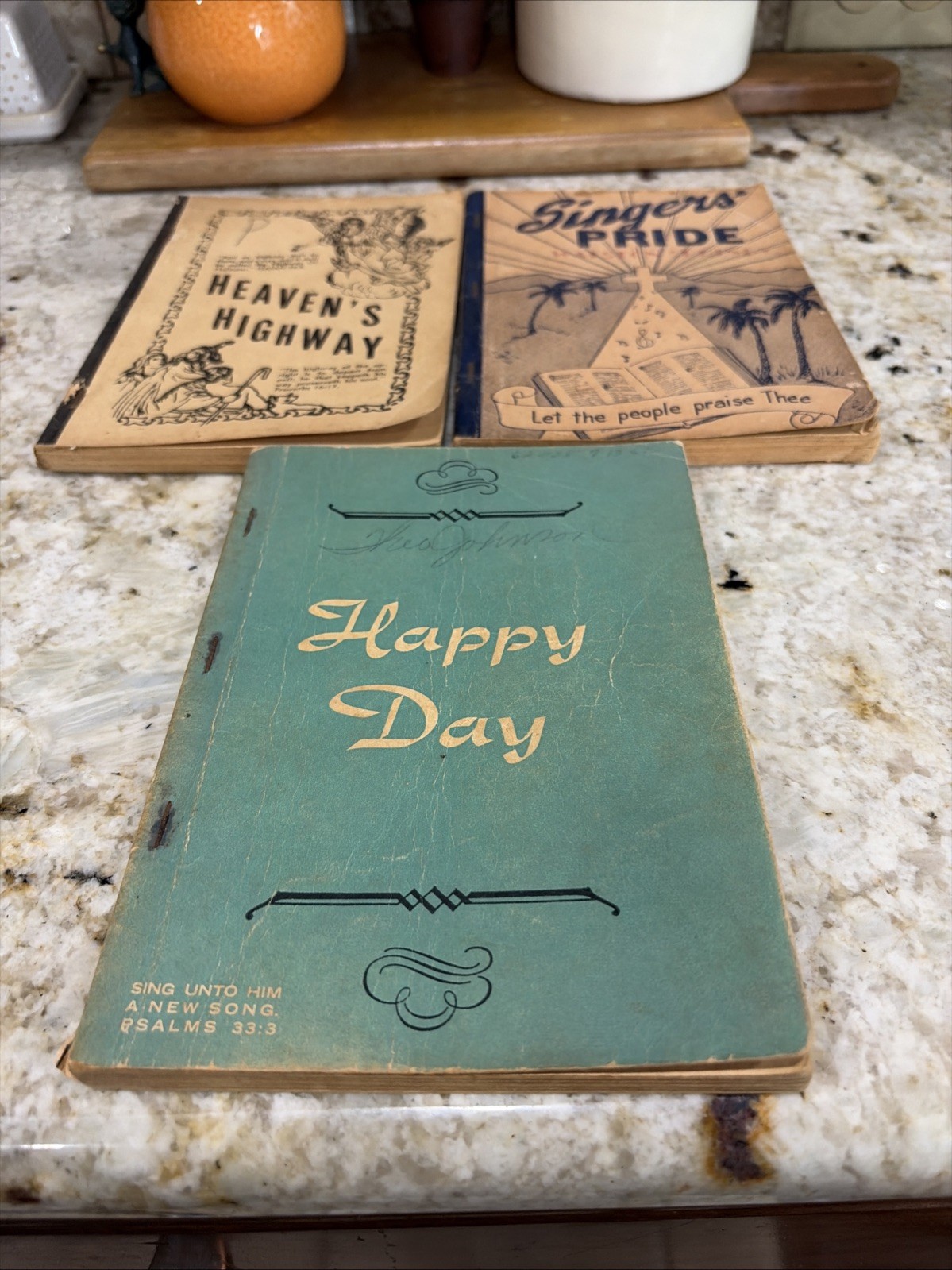 Vintage Shape Note Hymnals Lot Of 3 1951-1962 Stamps Texas Southern Gospel Music