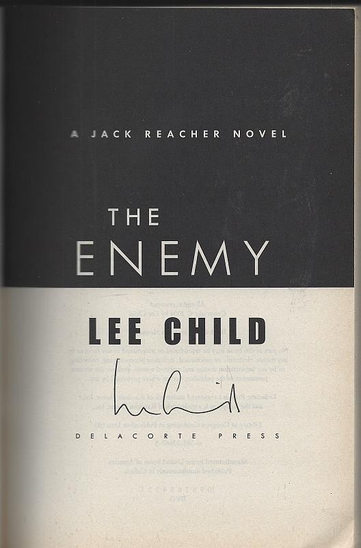Enemy Signed Lee Child 2004 Advance Reading Copy Jack Reacher Novel #8 Thriller