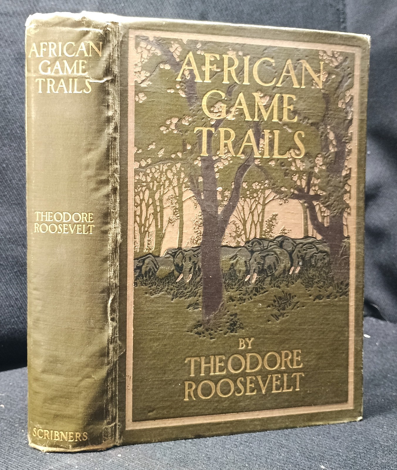 Antique book AFRICAN GAME TRAILS hunting travel memoir THEODORE ROOSEVELT 1910