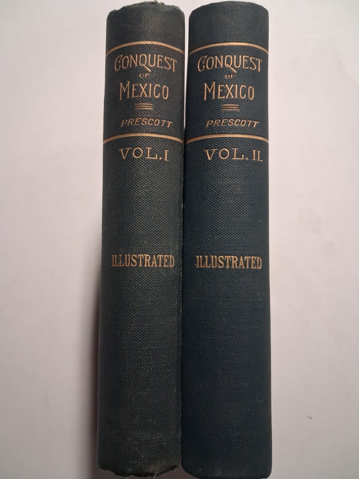 1880s-90s HISTORY OF THE CONQUEST OF MEXICO Prescott VOL I & II ANCIENT