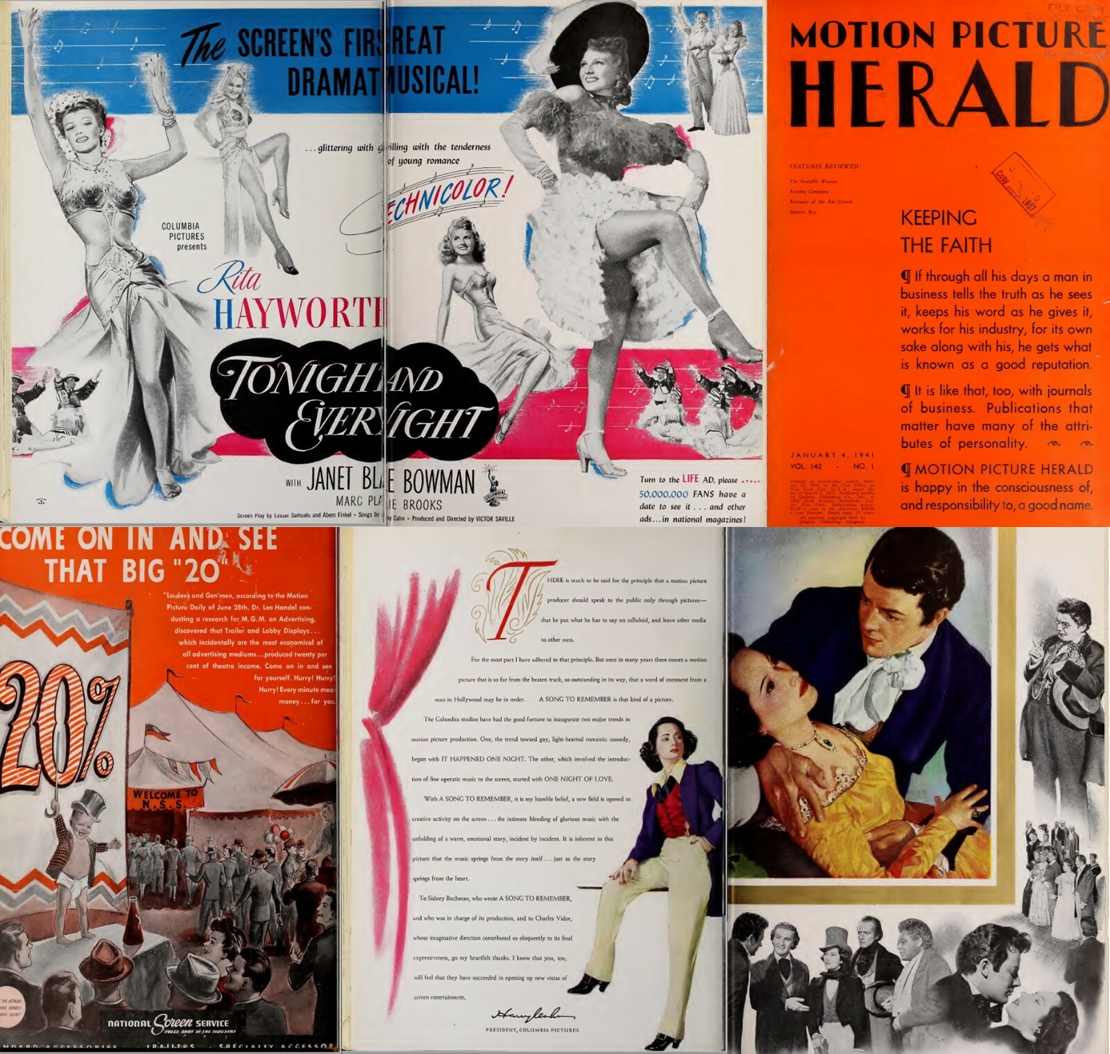 261 Old Issues of Motion Picture Herald Film Trade Paper V.3 (1941-1945) on DVD