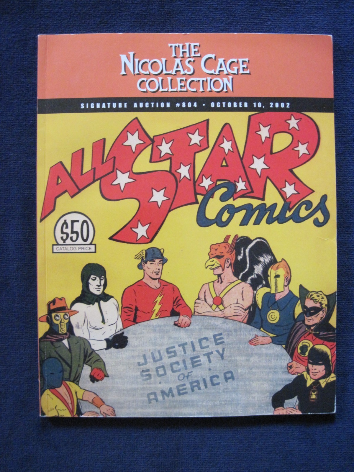 NICOLAS CAGE COMIC BOOK COLLECTION AUCTION CATALOGUE – 1st ED. PAPERBOUND