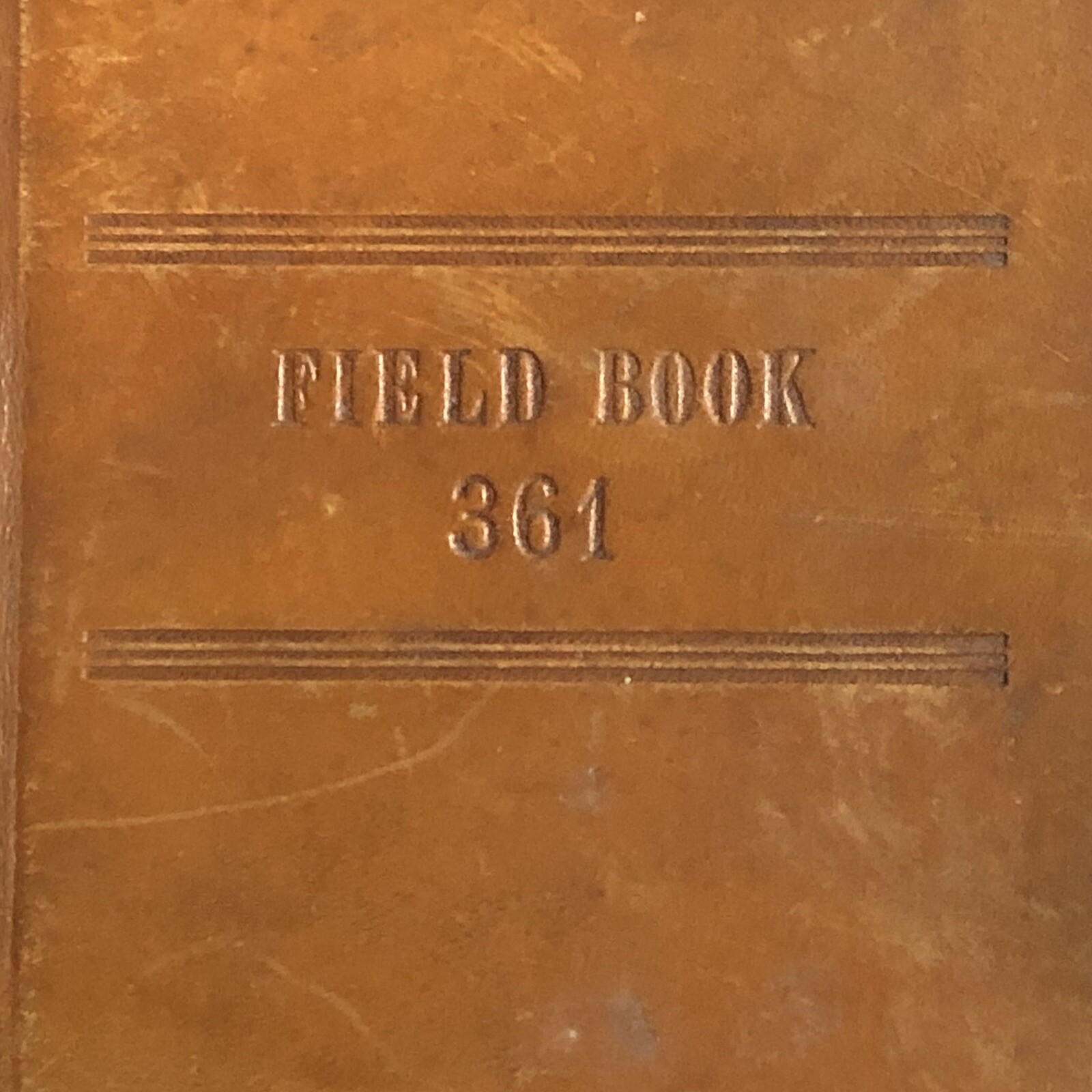 Leather Field Book #361 Engineering Railroad Notebook Keuffel & Esser Vtg