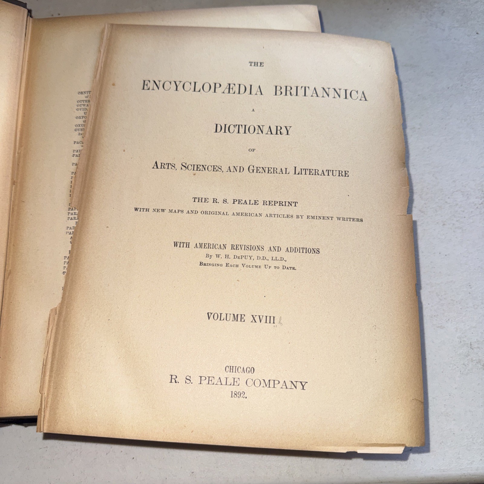 Encyclopedia Britannica Nineth Edition 1892 Complete Set 25 Books RS Peale