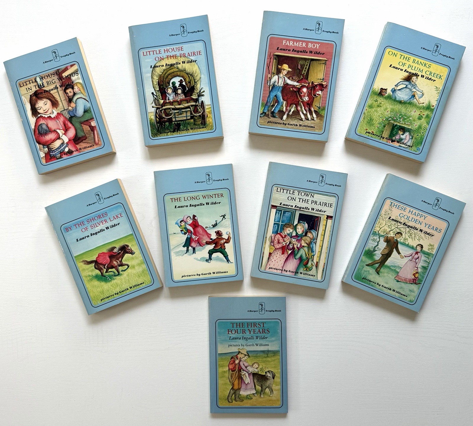 Laura Ingalls Wilder Little House Series 9 Book Box Set 1971 Harper Trophy