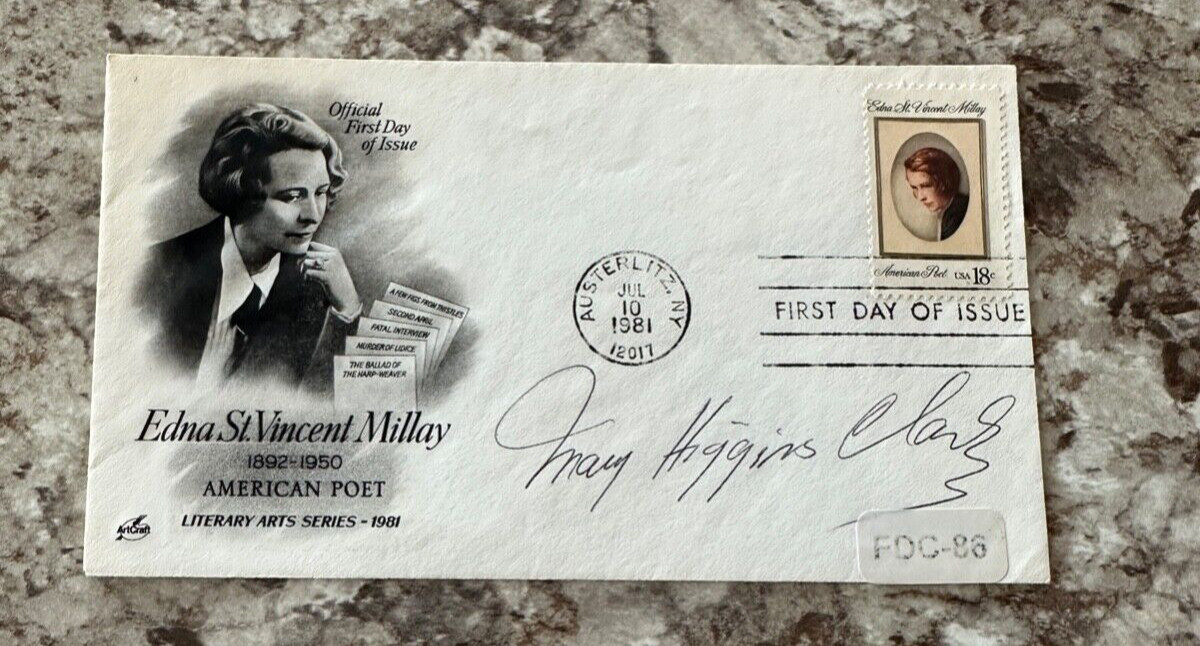 MARY HIGGINS CLARK-Autographed/Signed-FDC