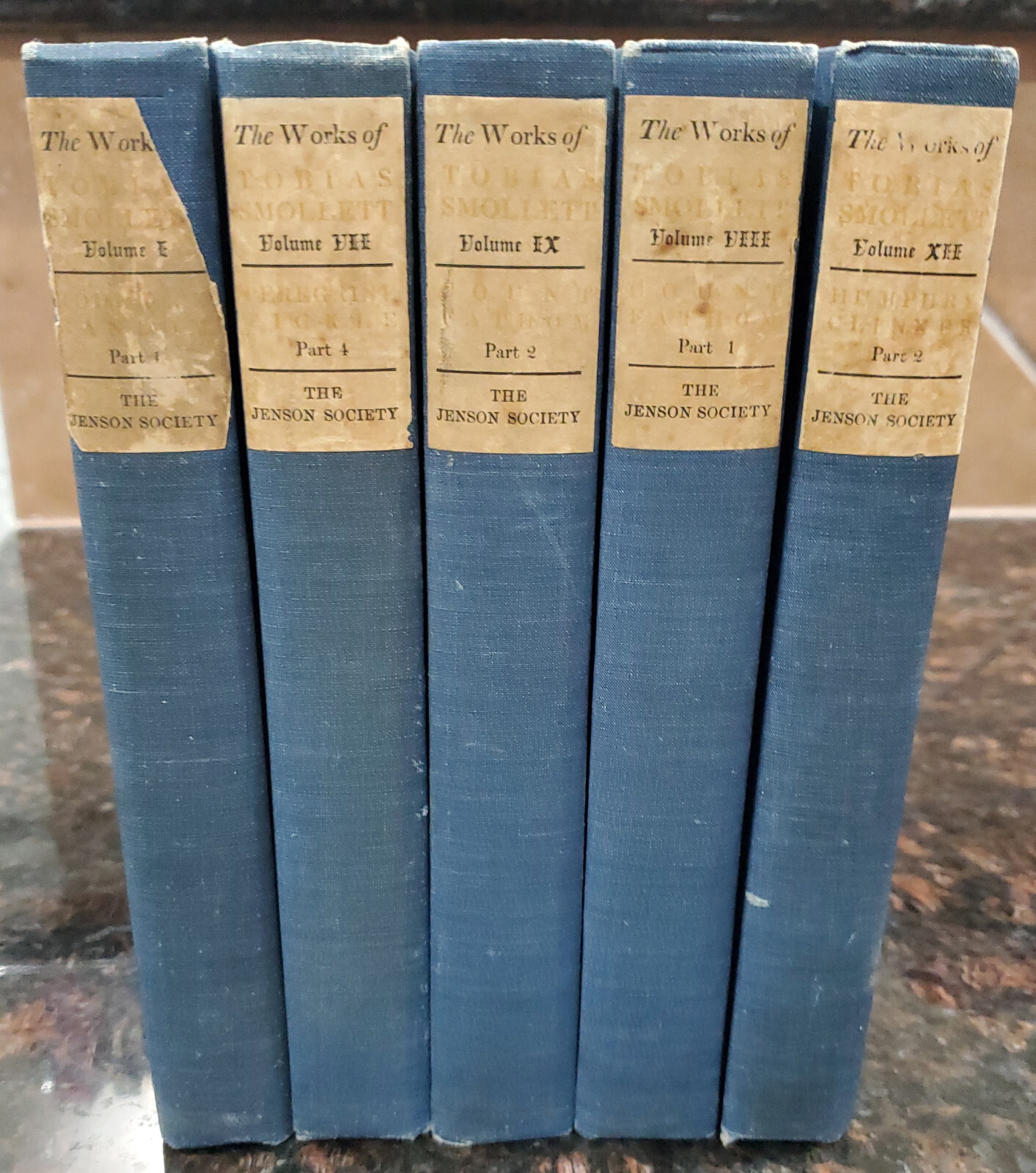 LOT WORKS OF TOBIAS SMOLLETT LIMITED NUMBERED EDITION 665/1,000 JENSON SOCIETY