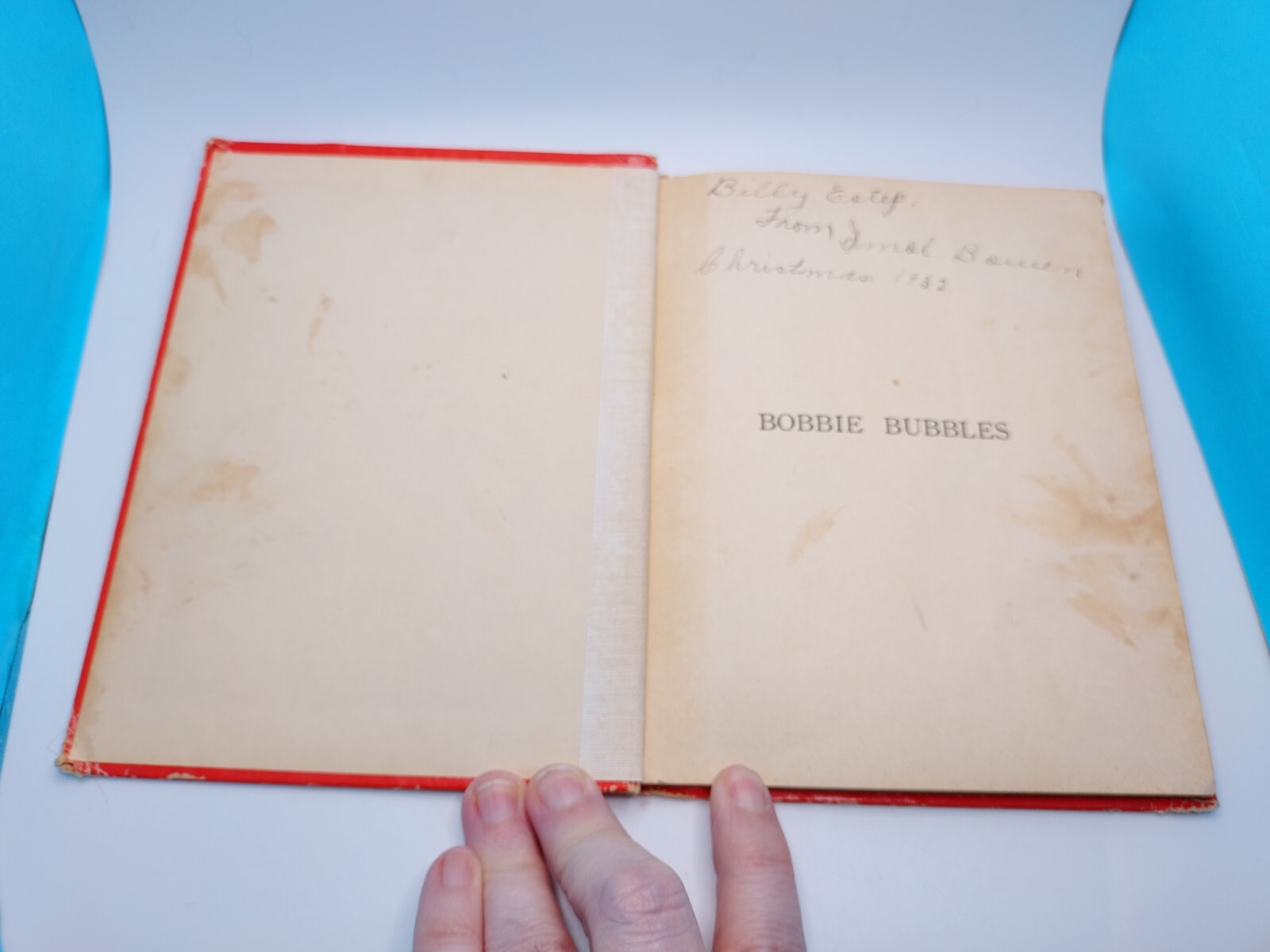 Vtg Bobbie Bubbles 1916 Hardcover By E. Hugh Sherwood Illustrated Inscribed 1932