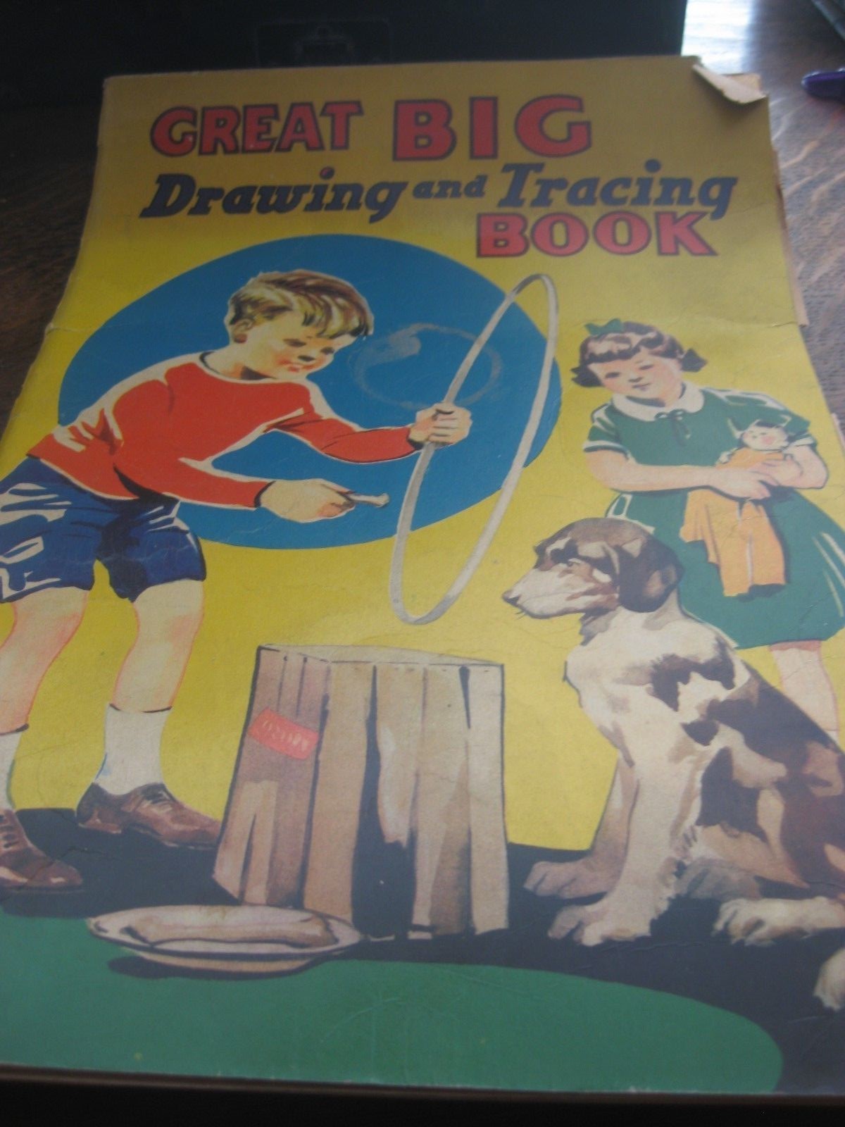 Vintage 1938 Great Big Drawing and Tracing Book Children’s Mcloughlin Bros.