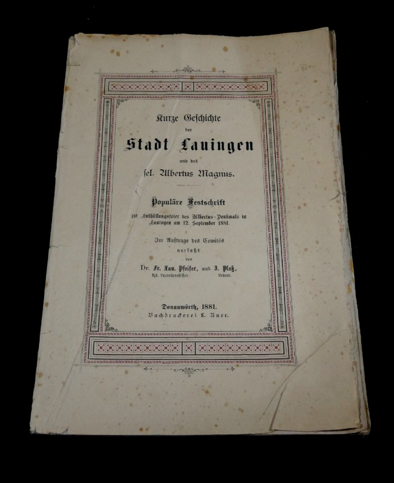 Brief History of the City of Lauingen and Sel. Alb
