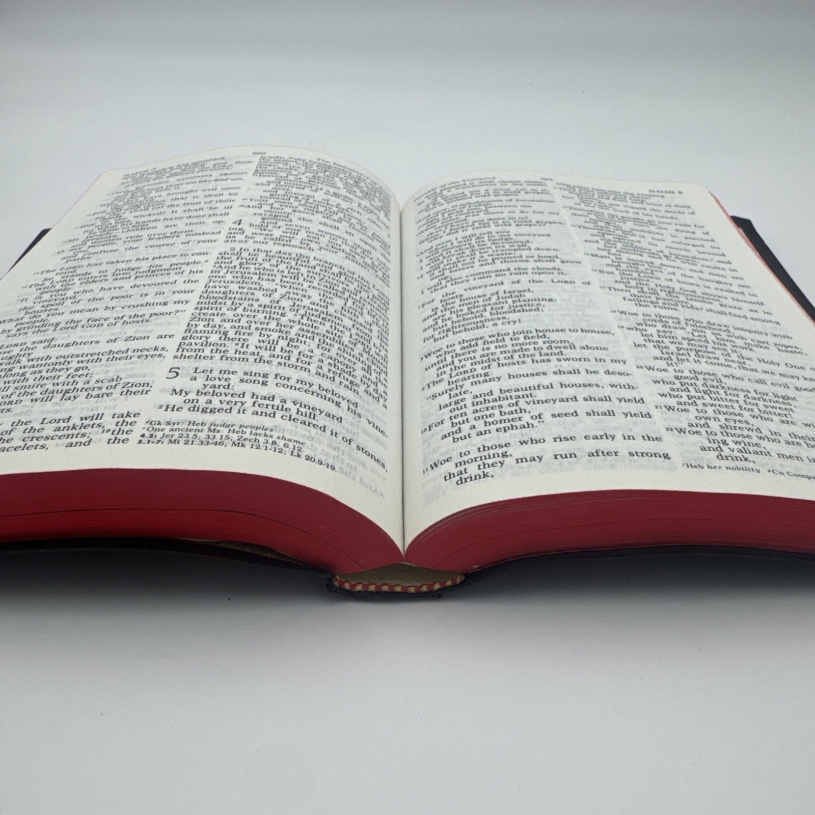 RSV-Revised Standard Version Bible Black Leather Nelson 1972 RED LETTER EDITION