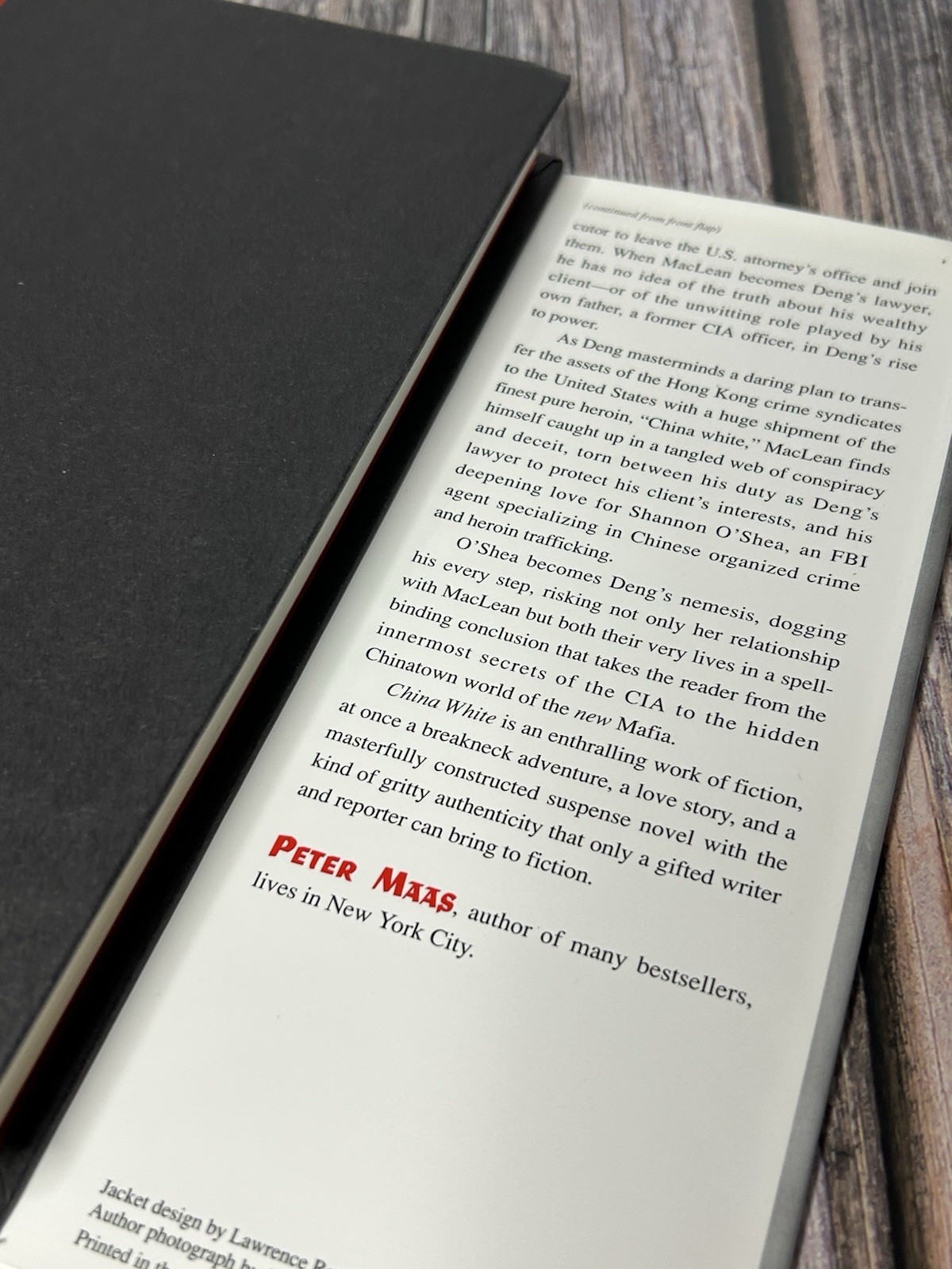 CHINA WHITE / PETER MAAS / FIRST EDITION 1ST PRINT HCDJ NYC CRIME TRIADS MAFIA