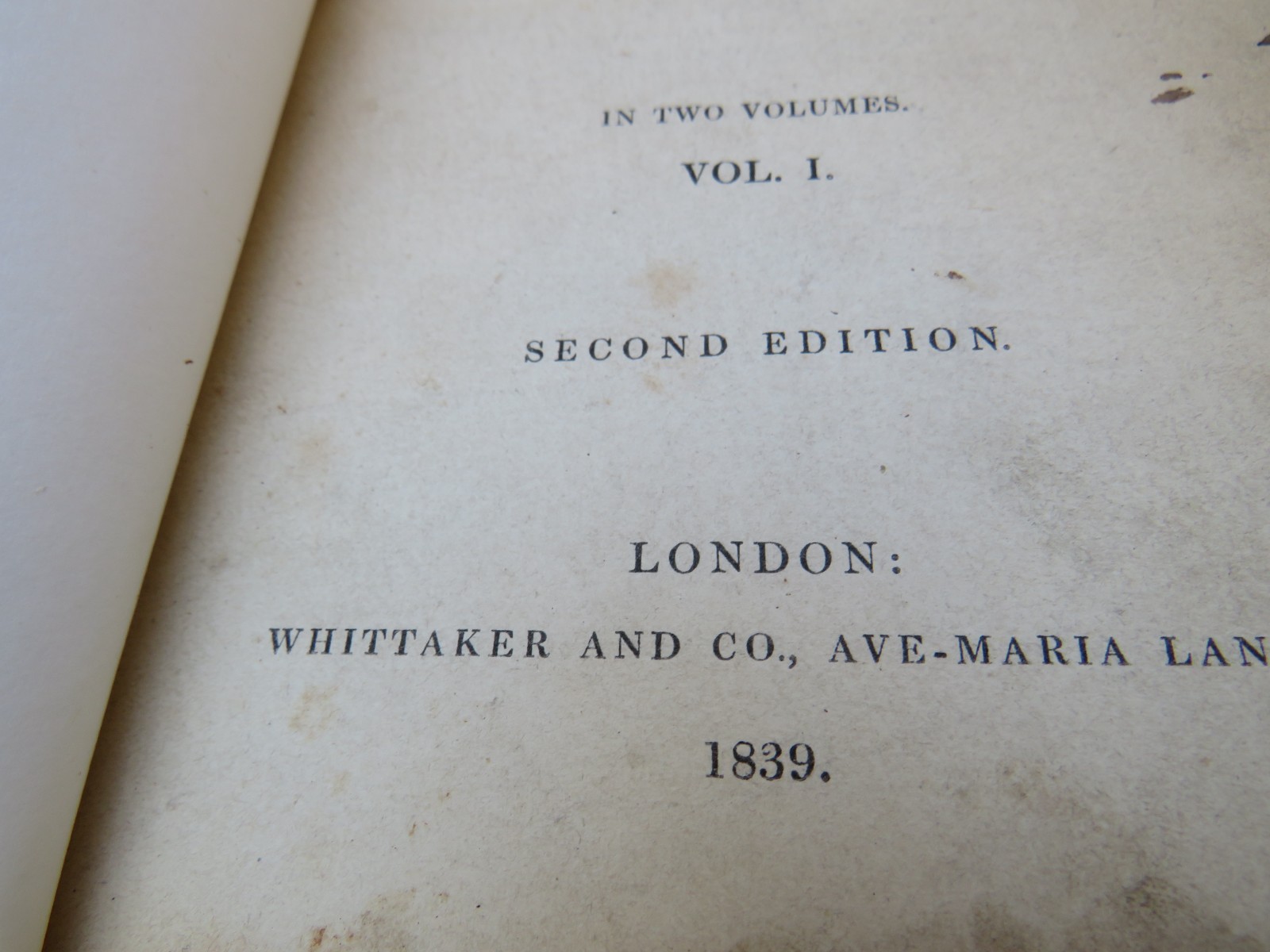 Traditions Of the Most Ancient Times By William Howitt In 2 Volumes 1839