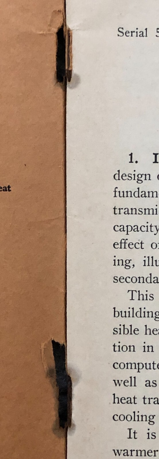 1944 „Heat Transmission Through Buildings“ by Samuel E. Lewis 1st Edition Book