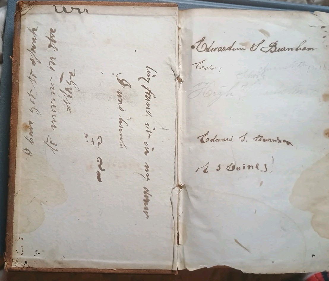 „Elementary Algebra“ by Charles Davies, 1857 HC Schoolbook Textbook Mathematics