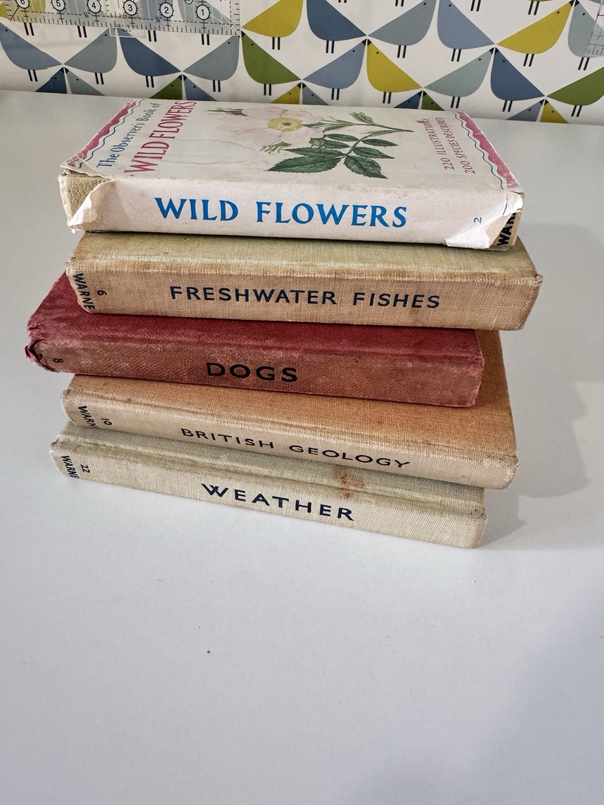 Bundle Of Observer’s Books, Hardback, Set Of 5 From 1940s to 1960s
