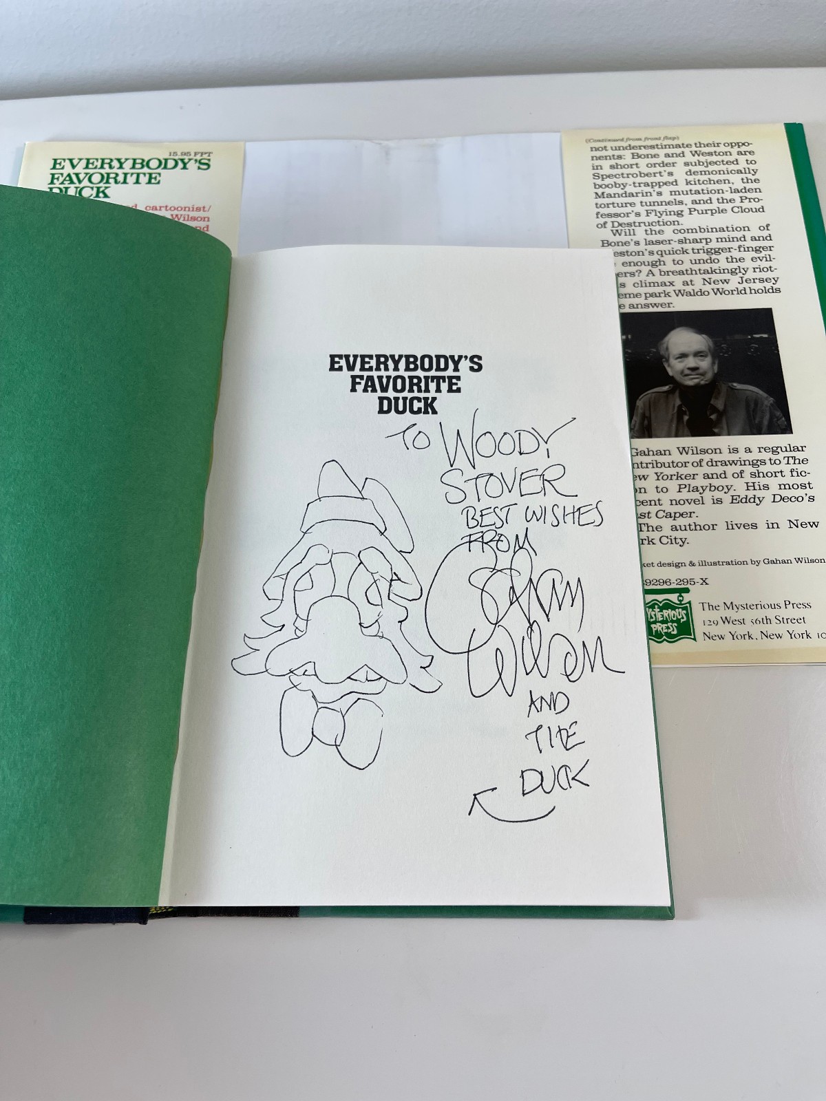 Gahan Wilson SIGNED w/DOODLE! Everybody’s Favorite Duck HC DJ 1988 mysterious